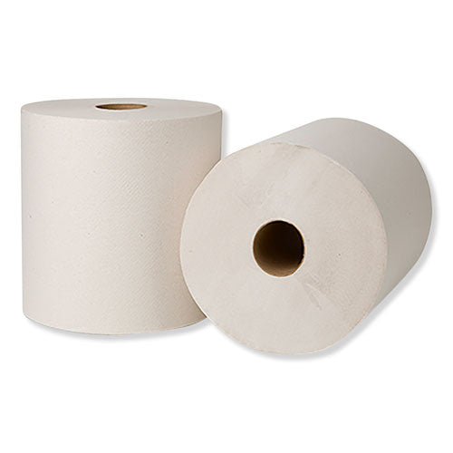 Hardwound Roll Towels, 1-ply, 7.88" X 800 Ft, Natural White, 6 Rolls/carton