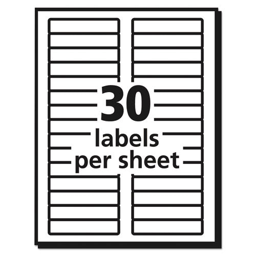 Ecofriendly Permanent File Folder Labels, 0.66 X 3.44, White, 30/sheet, 50 Sheets/pack