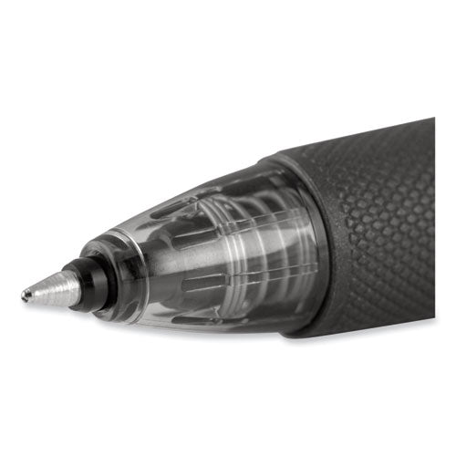 Power Tank Rt Ballpoint Pen, Retractable, Bold 1 Mm, Black Ink, Smoke/black Barrel, Dozen