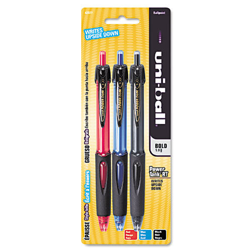 Power Tank Rt Ballpoint Pen, Retractable, Bold 1 Mm, Black Ink, Smoke/black Barrel, Dozen