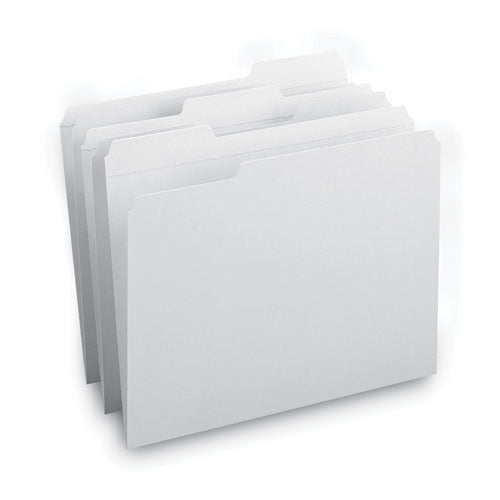 Reinforced Top Tab Colored File Folders, 1/3-cut Tabs: Assorted, Letter Size, 0.75" Expansion, White, 100/box
