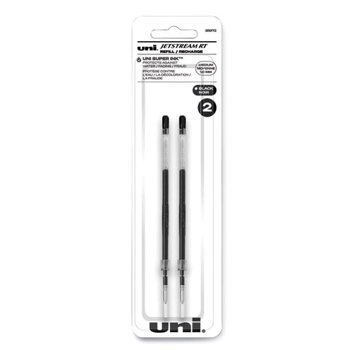 Refill For Jetstream Rt Pens, Bold Conical Tip, Black Ink, 2/pack