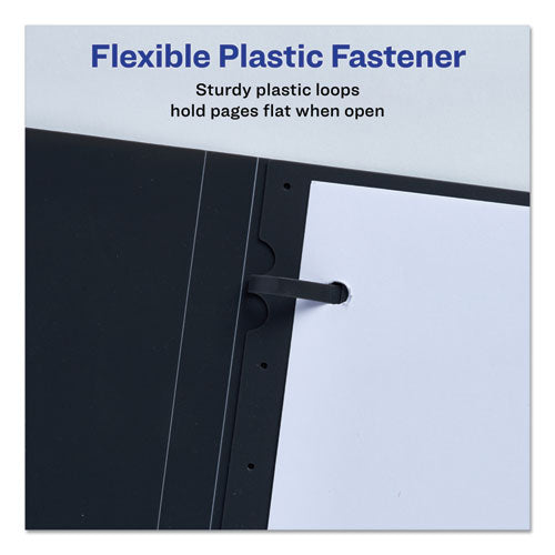 Lay Flat View Report Cover, Flexible Fastener, 0.5" Capacity, 8.5 X 11, Clear/gray