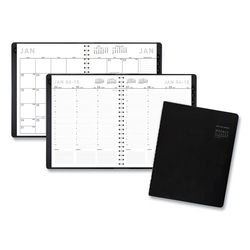 Contemporary Weekly/monthly Planner, Vertical-column Format, 11 X 8.25, Black Cover, 12-month (jan To Dec): 2023