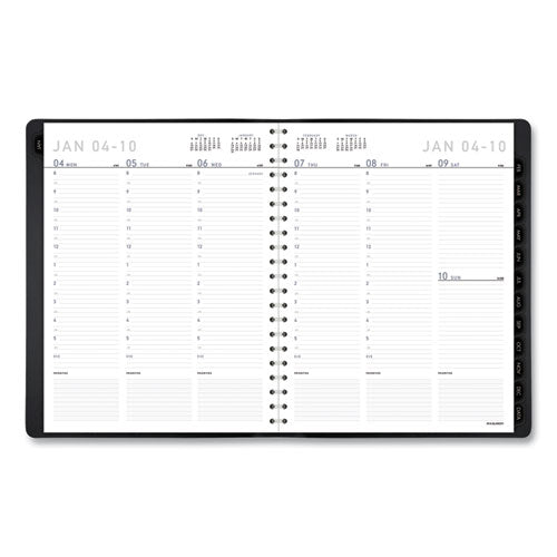 Contemporary Weekly/monthly Planner, Vertical-column Format, 11 X 8.25, Black Cover, 12-month (jan To Dec): 2023