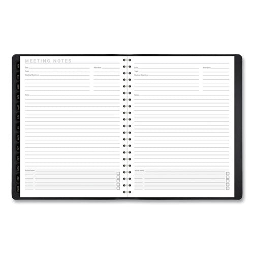 Contemporary Weekly/monthly Planner, Vertical-column Format, 11 X 8.25, Black Cover, 12-month (jan To Dec): 2023