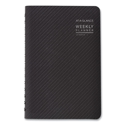 Contemporary Weekly/monthly Planner, Vertical-column Format, 11 X 8.25, Black Cover, 12-month (jan To Dec): 2023