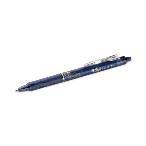 Frixion Clicker Erasable Gel Pen, Retractable, Fine 0.7 Mm, Navy Ink, Navy Barrel