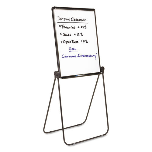 Ultima Presentation Easel, 27 X 34, White Surface, Black Metal Frame