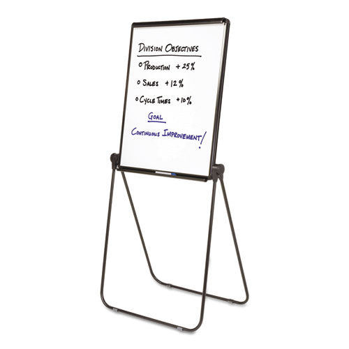 Ultima Presentation Easel, 27 X 34, White Surface, Black Metal Frame