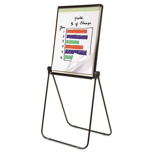 Ultima Presentation Easel, 27 X 34, White Surface, Black Metal Frame