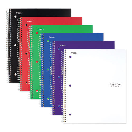 Wirebound Notebook With Two Pockets, 1-subject, Medium/college Rule, Randomly Assorted Cover Color, (100) 11 X 8.5 Sheets