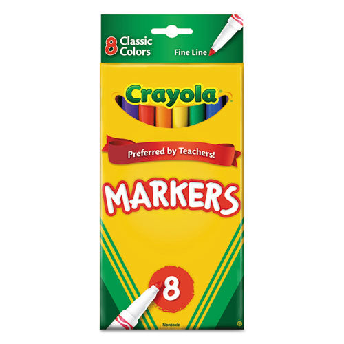 Non-washable Marker, Broad Bullet Tip, Assorted Classic Colors, 10/pack