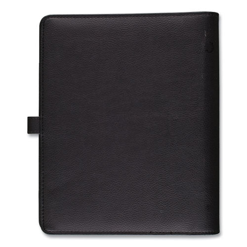 Buckle Closure Planner/organizer Starter Set, 8.5 X 5.5, Black Cover, 12-month (jan To Dec): Undated