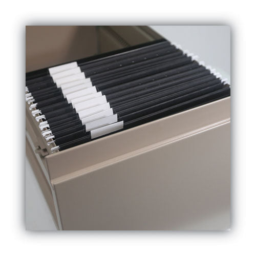 Colored Hanging File Folders With 1/5 Cut Tabs, Letter Size, 1/5-cut Tabs, Black, 25/box