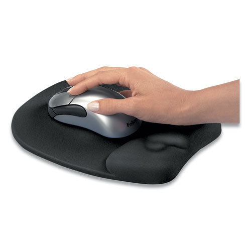 Memory Foam Mouse Pad With Wrist Rest, 7.93 X 9.25, Black