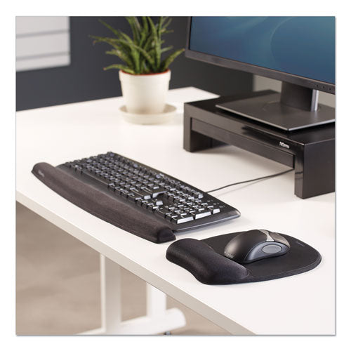 Memory Foam Mouse Pad With Wrist Rest, 7.93 X 9.25, Black