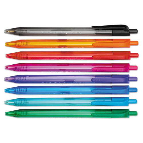 Inkjoy 100 Rt Ballpoint Pen, Retractable, Medium 1 Mm, Black Ink, Black Barrel, Dozen