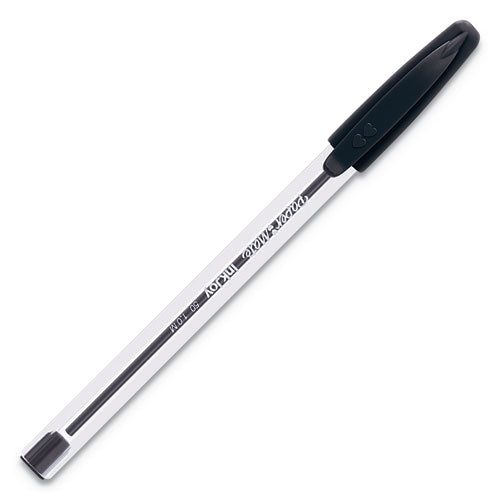 Inkjoy 50st Ballpoint Pen, Stick, Medium 1 Mm, Black Ink, Clear Barrel, Dozen