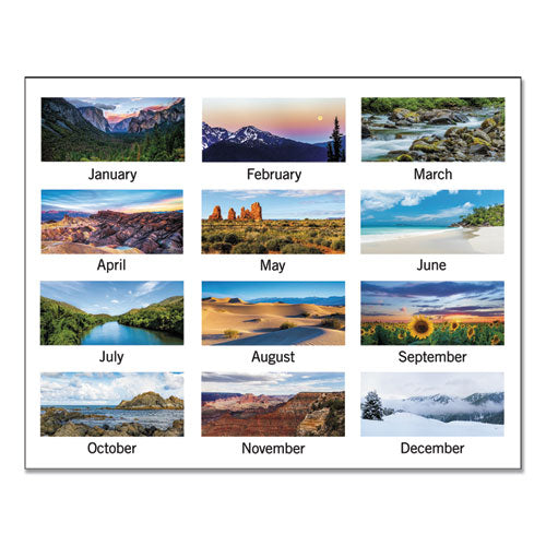 Landscape Panoramic Desk Pad, Landscapes Photography, 22 X 17, White Sheets, Clear Corners, 12-month (jan-dec): 2023