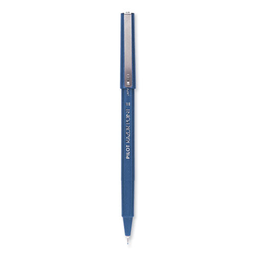 Razor Point Ii Super Fine Line Porous Point Pen, Stick, Extra-fine 0.2 Mm, Blue Ink, Blue Barrel, Dozen