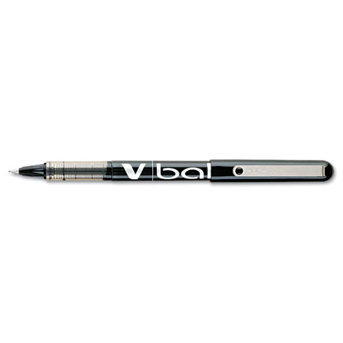 Vball Liquid Ink Roller Ball Pen, Stick, Fine 0.7 Mm, Black Ink, Black Barrel, Dozen