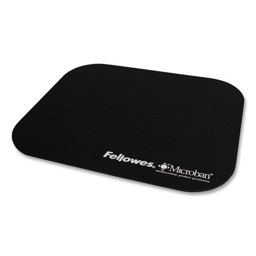 Mouse Pad With Microban Protection, 9 X 8, Black