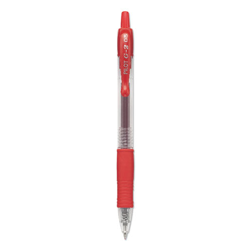 G2 Premium Gel Pen, Retractable, Extra-fine 0.5 Mm, Red Ink, Smoke Barrel, Dozen