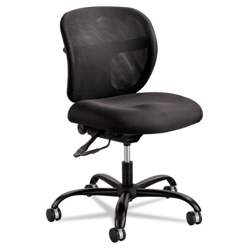 Vue Intensive-use Mesh Task Chair, Supports Up To 500 Lb, 18.5" To 21" Seat Height, Black Vinyl Seat/back, Black Base