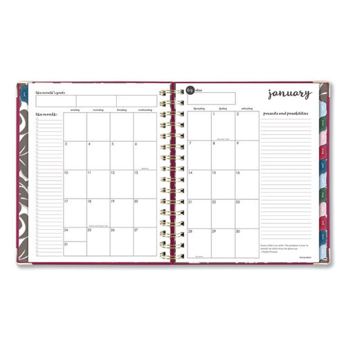 Harmony Daily Hardcover Planner, 8.75 X 7, Berry Cover, 12-month (jan To Dec): 2023