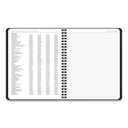 Contemporary Lite Weekly/monthly Planner, 8.75 X 7, Black Cover, 12-month (jan To Dec): 2023