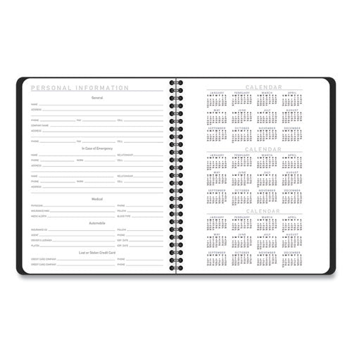 Contemporary Lite Weekly/monthly Planner, 8.75 X 7, Black Cover, 12-month (jan To Dec): 2023