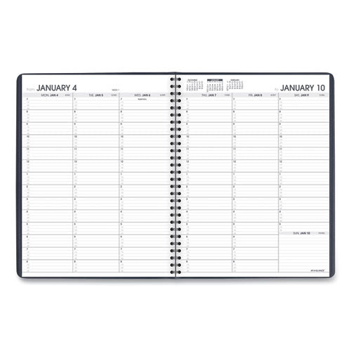 Weekly Appointment Book, 11 X 8.25, Navy Cover, 13-month (jan To Jan): 2023 To 2024