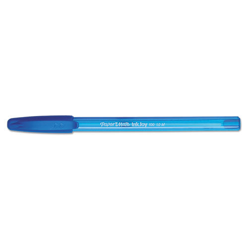 Inkjoy 100 Ballpoint Pen, Stick, Medium 1 Mm, Blue Ink, Blue Barrel, Dozen