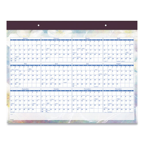 Dreams Desk Pad Calendar, Seasonal Artwork, 21.75 X 17, Black Binding, Clear Corners, 12-month (jan-dec): 2023
