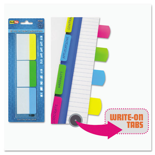 Write-on Index Tabs, 1/5-cut, Assorted Colors, 1.06" Wide, 48/pack