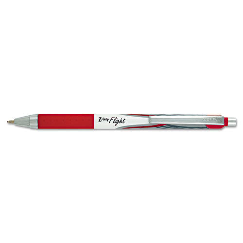 Z-grip Flight Ballpoint Pen, Retractable, Bold 1.2 Mm, Blue Ink, White Barrel, 12/pack