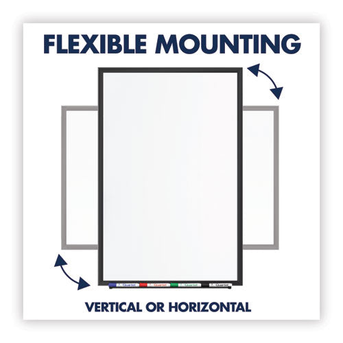 Classic Series Total Erase Dry Erase Boards, 48 X 36, White Surface, Black Aluminum Frame