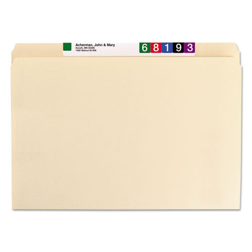 Top Tab Fastener Folders, Straight Tabs, 0.75" Expansion, 1 Fastener, Legal Size, Manila Exterior, 50/box