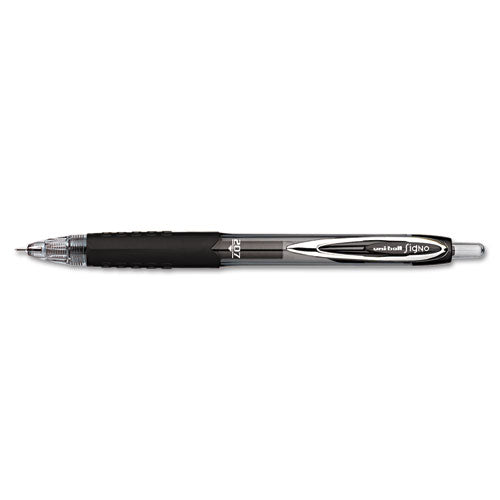 Signo 207 Needle Point Gel Pen, Retractable, Medium 0.7 Mm, Black Ink, Black Barrel, Dozen