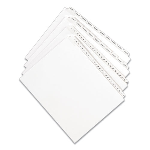 Preprinted Legal Exhibit Side Tab Index Dividers, Allstate Style, 25-tab, 26 To 50, 11 X 8.5, White, 1 Set, (1702)