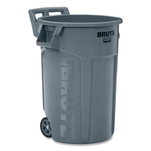 Rubbermaid Brute Rollout RCP9W27BLU 50 Gallon Blue Trash Can