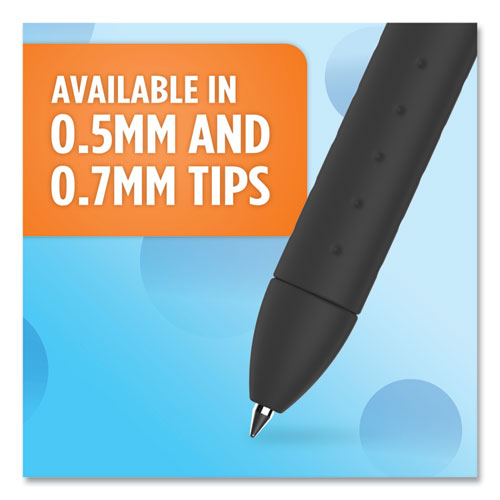 Inkjoy Gel Pen, Stick, Medium 0.7 Mm, Black Ink, Black Barrel, Dozen