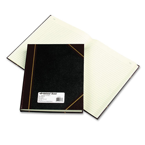 Texthide Eye-ease Record Book, Black/burgundy/gold Cover, 14.25 X 8.75 Sheets, 300 Sheets/book