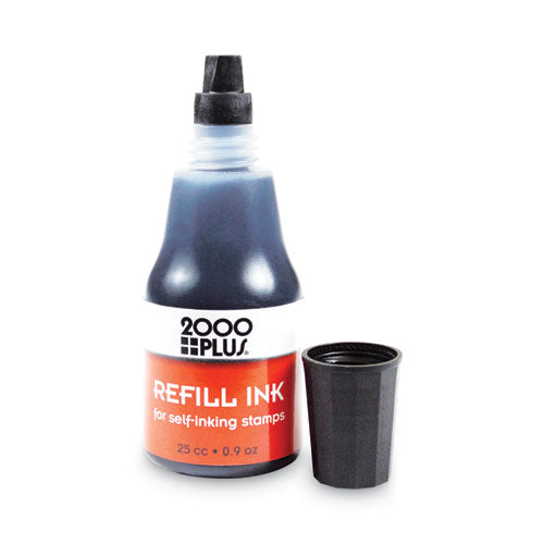 Self-inking Refill Ink, 0.9 Oz. Bottle, Black