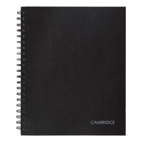 Hardbound Notebook With Pocket, 1-subject, Wide/legal Rule, Black Cover, (96) 11 X 8.5 Sheets