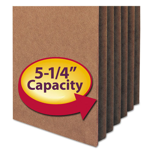 Redrope Drop Front File Pockets, 5.25" Expansion, Letter Size, Redrope, 50/box