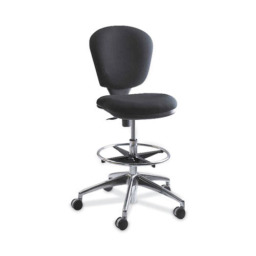 Metro Collection Extended-height Chair, Supports Up To 250 Lb, 23" To 33" Seat Height, Black Seat/back, Chrome Base