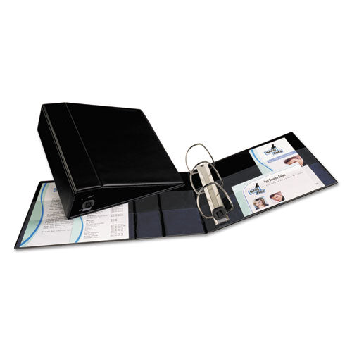 Heavy-duty Non-view Binder With Durahinge And Locking One Touch Ezd Rings, 3 Rings, 4" Capacity, 11 X 8.5, Black