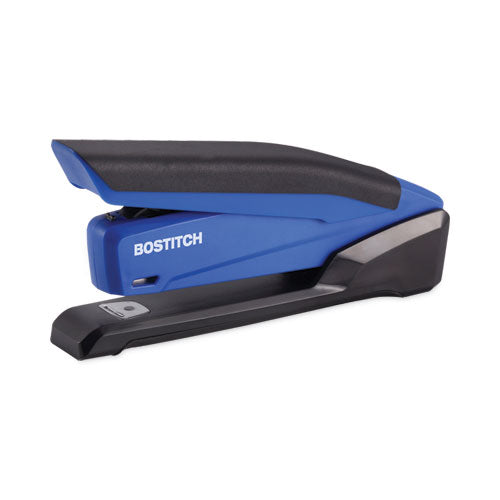 Inpower Spring-powered Desktop Stapler With Antimicrobial Protection, 20-sheet Capacity, Blue/black